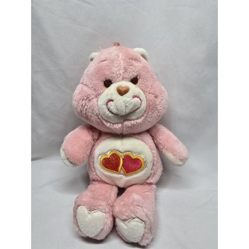 Vintage Kenner Care Bears Love A Lot Bear 13" Pink 2-Hearts 1983 80s Read Info